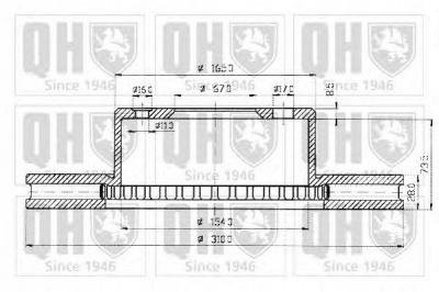 QUINTON HAZELL bdc4323 -  Тормозной диск